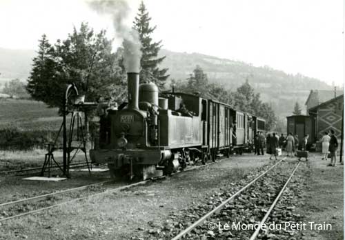 Le Petit Train à Lacaune en 1953